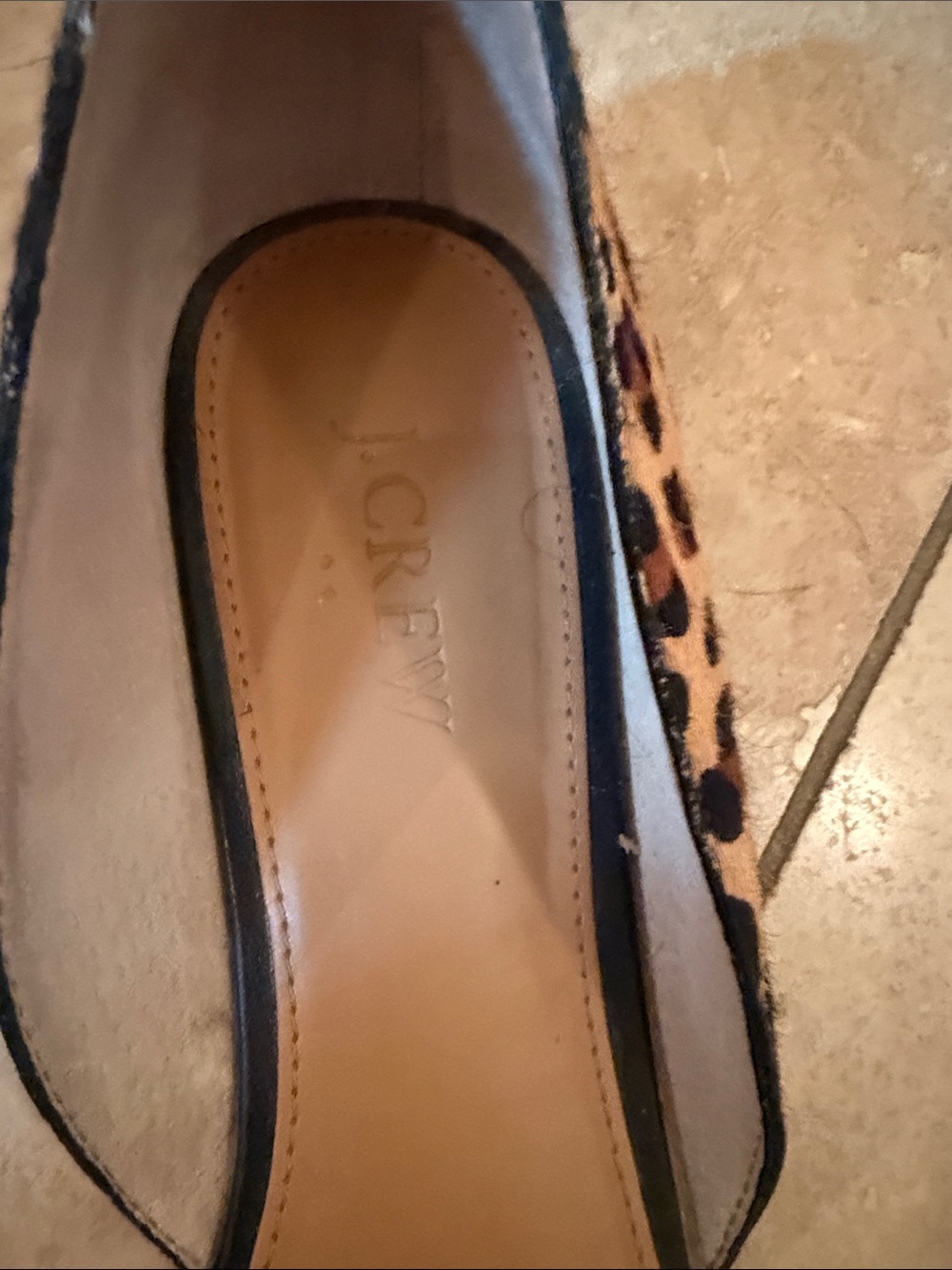 J Crew Leopard Print Pointed-Toe D'Orsay Flats - Women - Picture 2 of 3